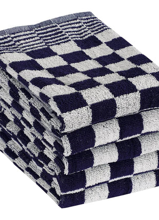 10-delige Keukendoekenset katoen blauw en wit