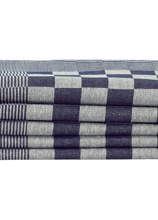 10-delige Keukendoekenset katoen blauw en wit