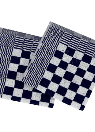 10-delige Keukendoekenset katoen blauw en wit
