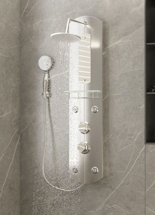 Douchepaneel 25X43X110 Cm Zilverkleurig