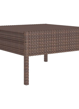 6-Delige Loungeset Met Kussens Poly Rattan Bruin