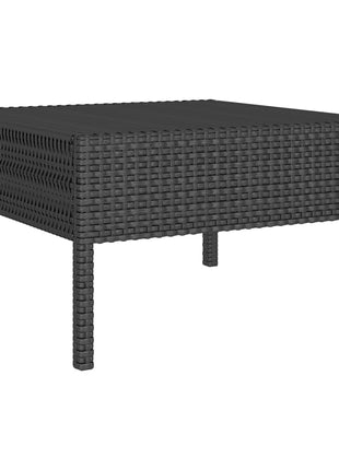 6-Delige Loungeset Met Kussens Poly Rattan Zwart