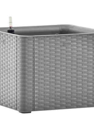 Plantenbak Hoog Met Zelfbewateringssysteem Grijs