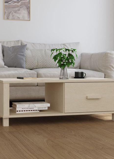 Salontafel Hamar 100X55X35 Cm Massief Grenenhout