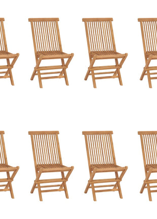 Tuinstoelen 8 st inklapbaar massief teakhout