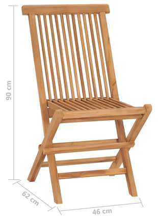 Tuinstoelen 8 st inklapbaar massief teakhout