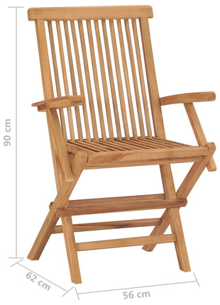 Tuinstoelen 6 st inklapbaar massief teakhout