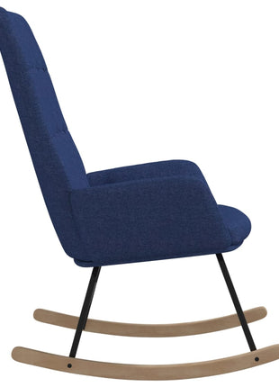 Schommelstoel stof blauw