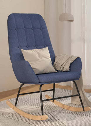 Schommelstoel stof blauw