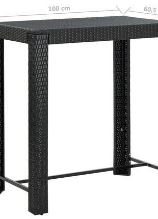 5-Delige Tuinbarset Met Kussens Poly Rattan