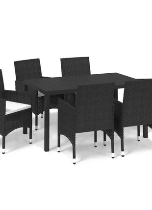 7-Delige Tuinset Met Kussens Poly Rattan