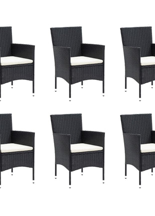7-Delige Tuinset Met Kussens Poly Rattan