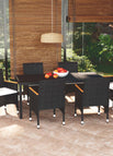 6 / 185 cm tafellengte / Zwart en bruin