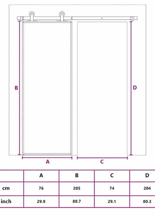 Schuifdeur Esg-Glas En Aluminium Wit