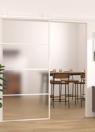 Schuifdeur Esg-Glas En Aluminium Wit