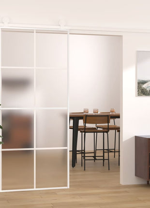 Schuifdeur Esg-Glas En Aluminium Wit