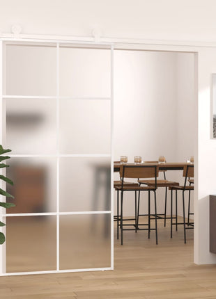 Schuifdeur Esg-Glas En Aluminium Wit