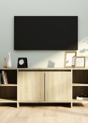 Tv-Meubel 130X35X50 Cm Bewerkt Hout Kleurig