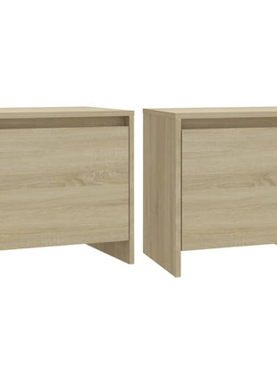 Nachtkastjes 45X34X44,5 Cm Bewerkt Hout Kleur
