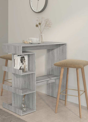 Bartafel Met Opbergrek 100X50X101,5 Cm Bewerkt Hout