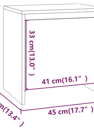 Nachtkastjes 45X34X44,5 Cm Bewerkt Hout Kleur