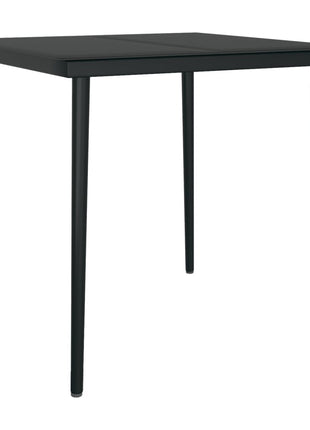 Tuintafel Staal En Glas Zwart