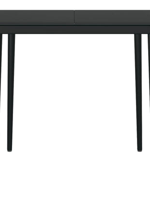 Tuintafel Staal En Glas Zwart