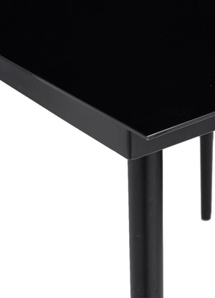 Tuintafel Staal En Glas Zwart
