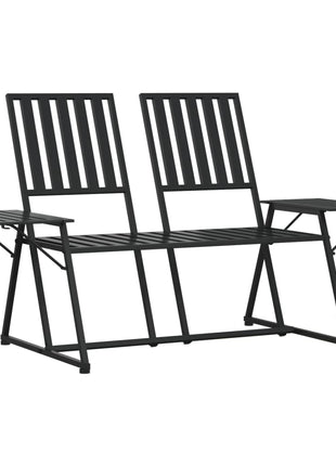 Tuinbank 2-Zits 165 Cm Staal Zwart