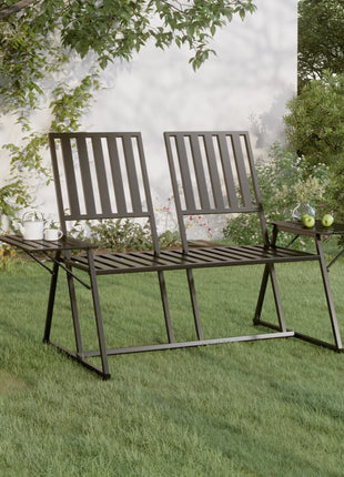 Tuinbank 2-Zits 165 Cm Staal Zwart