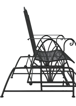 Schommelbank 2-Zits 114 Cm Staal Zwart Zwart
