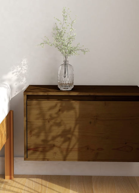 Wandkast 60X30X35 Cm Massief Grenenhout