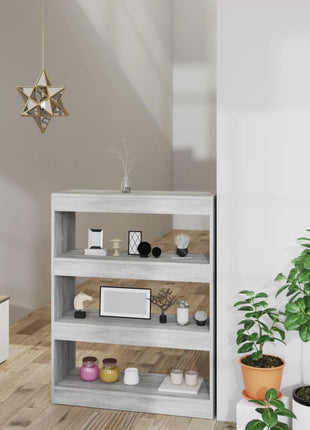Boekenkast/Kamerscherm 80X30X103 Cm Bewerkt Hout Bruin Eiken