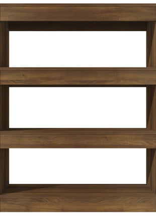 Boekenkast/Kamerscherm 80X30X103 Cm Bewerkt Hout Bruin Eiken
