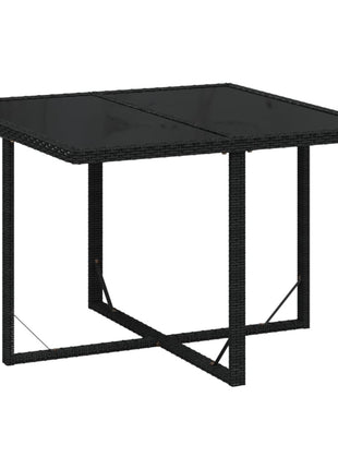 5-Delige Tuinset Met Kussens Poly Rattan Zwart En Wit