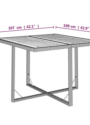 9-Delige Tuinset Met Kussens Poly Rattan Zwart En Bruin