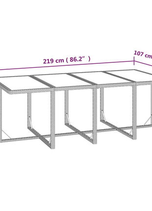 9-Delige Tuinset Met Kussens Poly Rattan Zwart En Wit