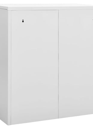 Lockerkasten 90X45X92,5 Cm Staal Lichtgrijs En Groen