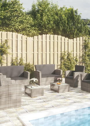 Loungeset Met Kussens Poly Rattan