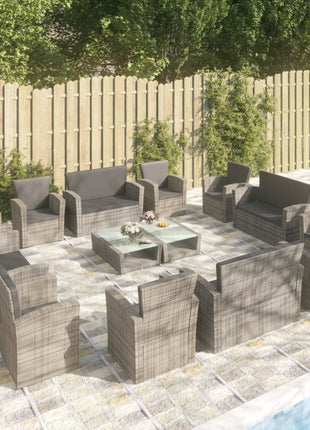 Loungeset Met Kussens Poly Rattan