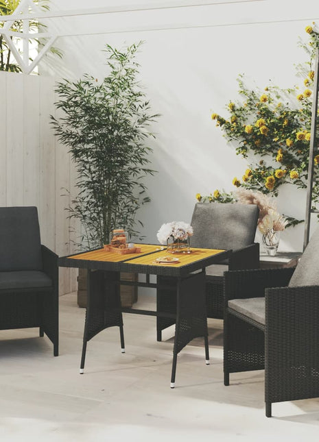 Tuintafel Poly Rattan En Massief Acaciahout