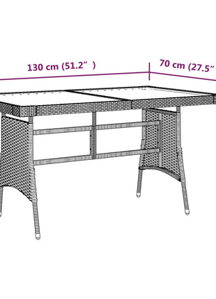 Tuintafel Poly Rattan En Massief Acaciahout