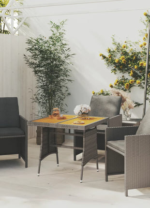 Tuintafel Poly Rattan En Massief Acaciahout