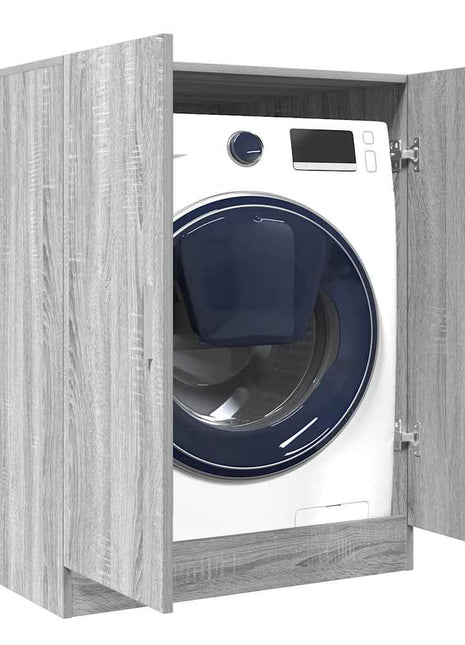 Wasmachinekast 71x71,5x91,5 cm grijs sonoma eikenkleurig