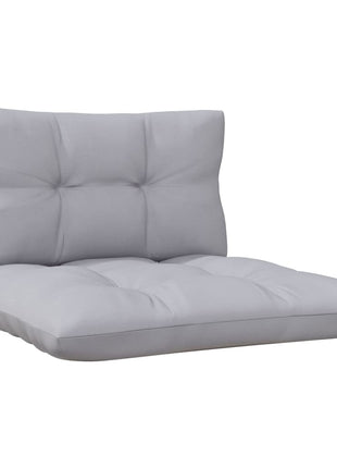 6-delige Loungeset met grijze kussens grenenhout