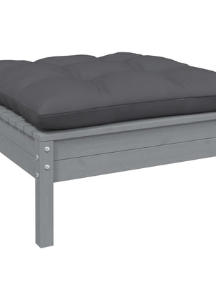 6-delige Loungeset met antracietkleurige kussens grenenhout