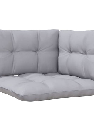 6-delige Loungeset met grijze kussens grenenhout