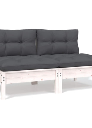 6-delige Loungeset met kussens massief grenenhout