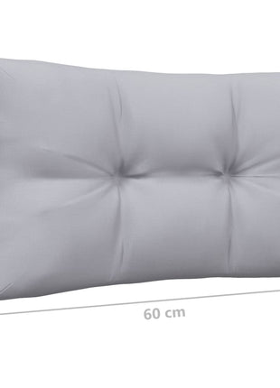 6-delige Loungeset met grijze kussens grenenhout