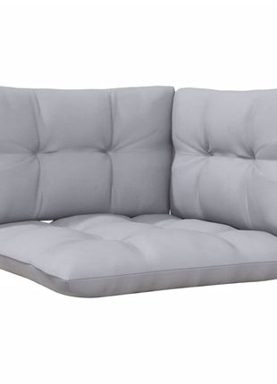 6-delige Loungeset met grijze kussens grenenhout
